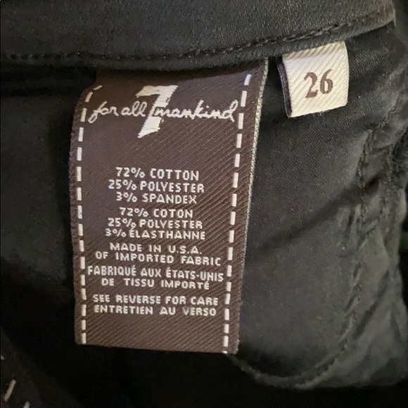 The skinny 7 for mankind black skinny jeans - Picture 6 of 6